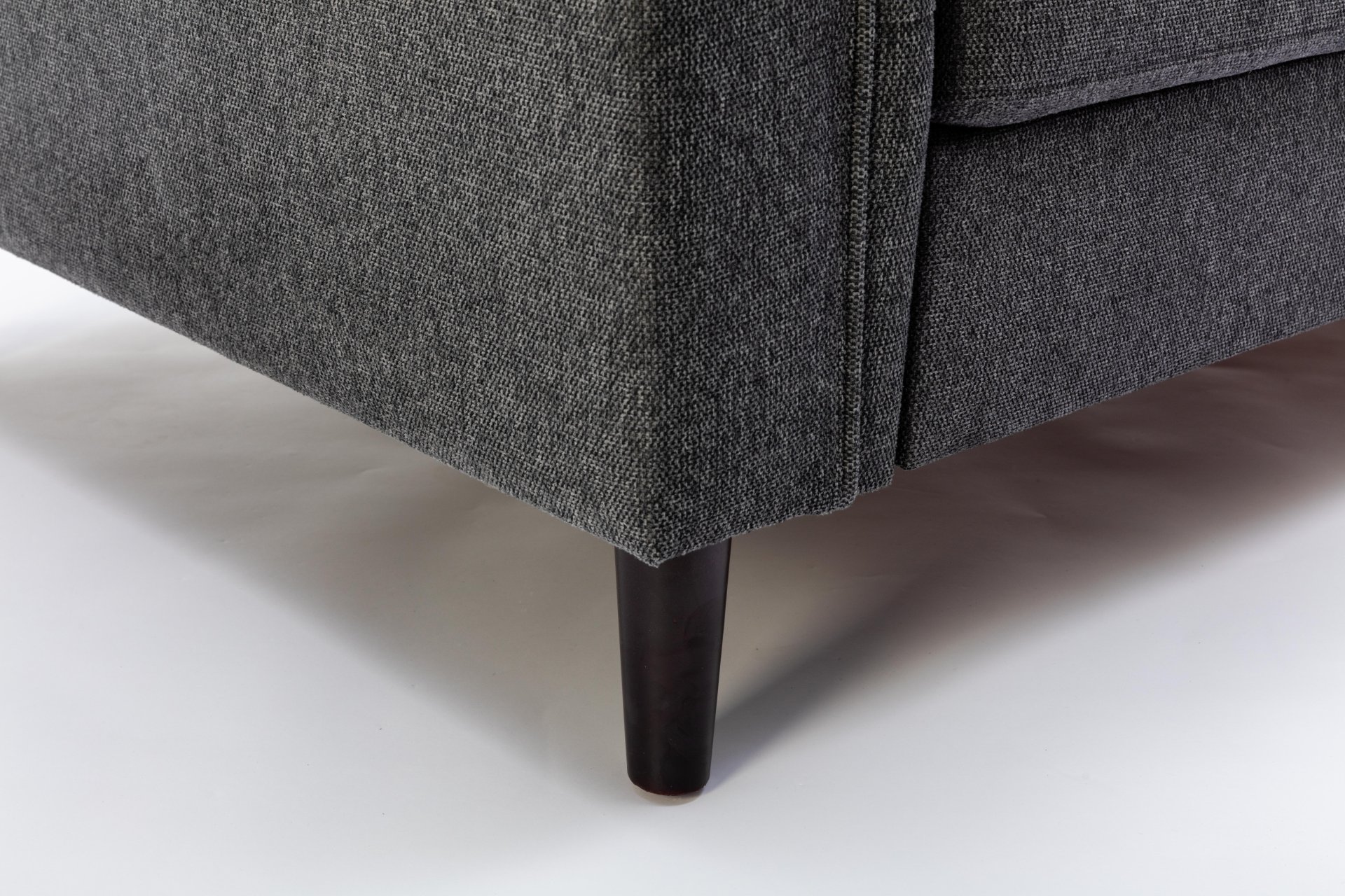Stanton - Linen Chair With Tufted Arms - Dark Gray - Image 7