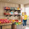 Wall Mounted Wall Shelf For Garage Heavy Duty Wall Shelf, Supermarket Storage Shelf, 2 Pack - Black - Image 2