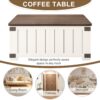 Farmhouse Style Lift Top Coffee Table With Storage And Charging Station - White Wood - Image 10