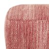 Nate - Square Pouf - Patterned Maroon Melange - Image 2