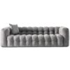 Eden - Modern Tufted Chesterfield Sofa - Gray - Image 5