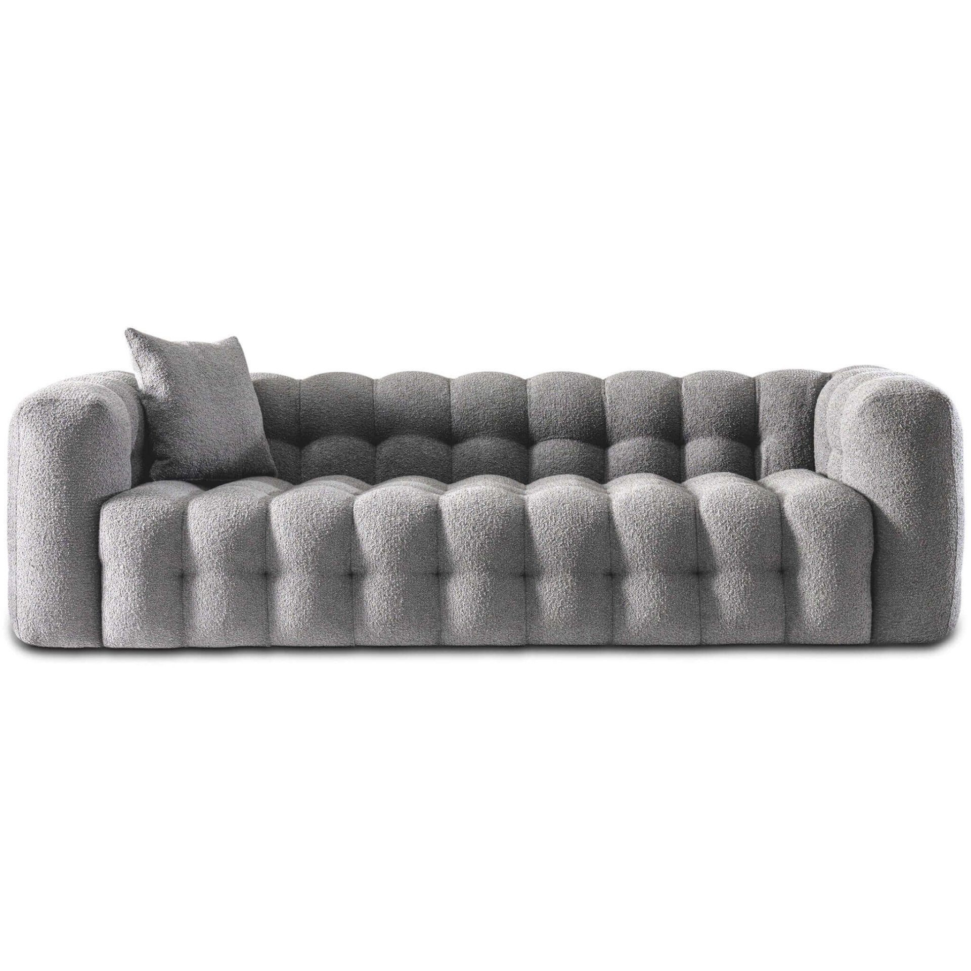 Eden - Modern Tufted Chesterfield Sofa - Gray - Image 5