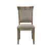 Dining Side Chair Set With Cushioned Back And Seat (Set of 2) - Weathered Gray / Natural - Image 4