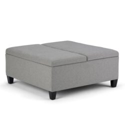 Ellis - Coffee Table Storage Ottoman - Dove Gray