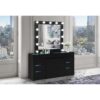 Elisa - Vanity Set With Stool And LED Bulbs - Black - Image 2