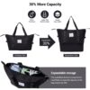 Luggage Set Of 5 Pieces, Expandable Hard Pc Luggage Set With Tsa Lock For Rotating Wheels, Lightweight Rolling Luggage - Black - Image 4