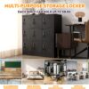 9 Door Employee Storage Locker With Card Slot, Lockers For Office, Gym, School, And Home - Black - Image 6