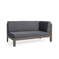 Brava - X Back Right Corner Bench - Dark Gray