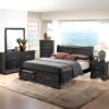 Louis Phillipe - Full Storage Elegant Bed - Black - Image 7