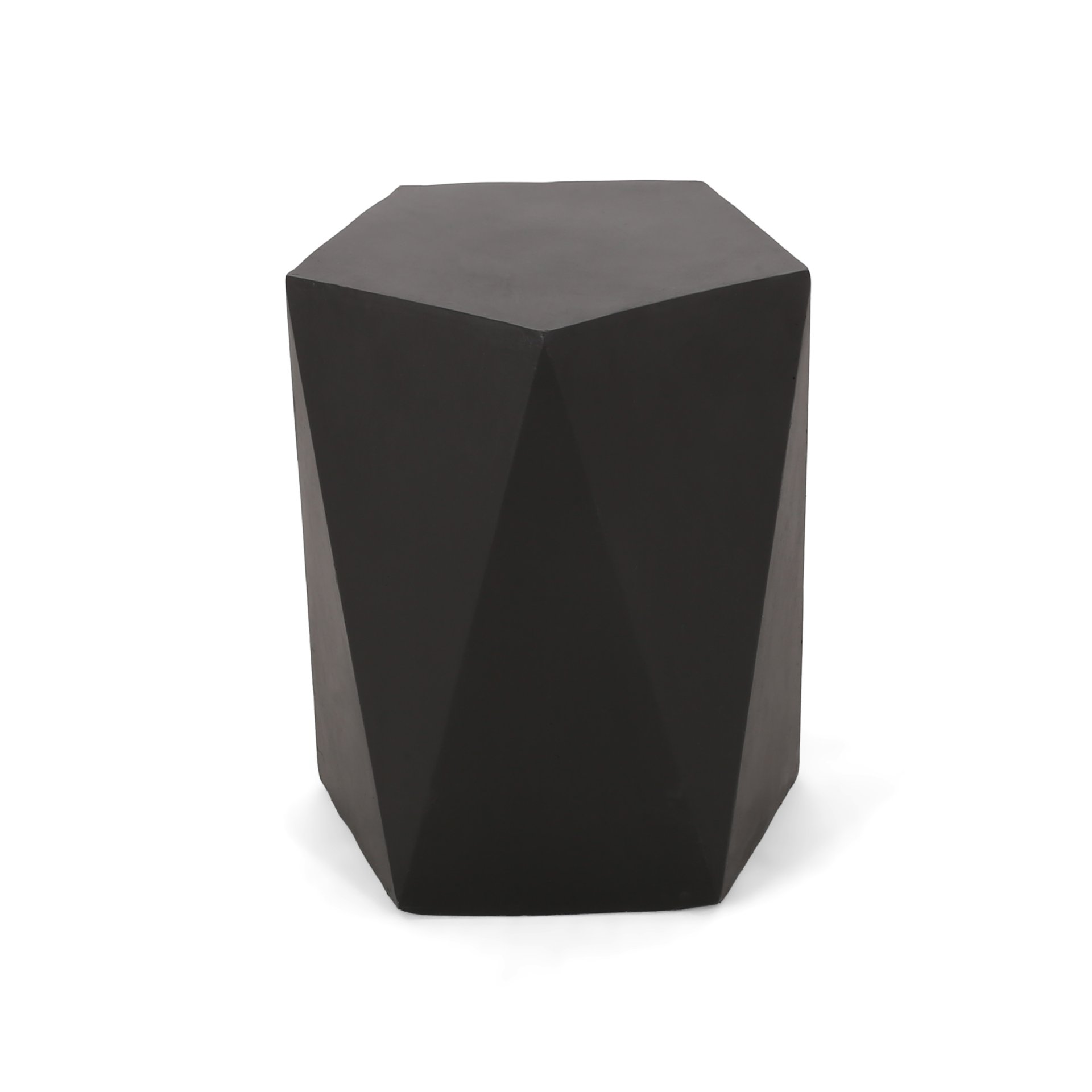Side Table With Geometric Design - Black - Image 7