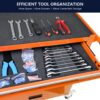 4 Drawers Multifunctional Tool Cart With Wheels - Orange - Image 14