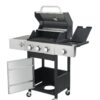 3 Burner Propane Gas Bbq Grill With Side Burner, 37230Btu Output With Enameed Cast Iron Cooking Grids For Outdoor Barbecue, Stainless Steel - Black / Silver - Image 8