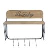 Laundry Rack With Accordion Design - Brown / Black - Black Brown - Image 2