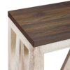 Farmhouse A Frame Entry Table With Lower Shelf - Dark Walnut / White Oak - Image 3