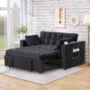 Multi Functional Sofa Bed With Cup Holder And USB Port For Living Room Or Apartments - Black - Image 7