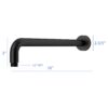 Oil Rubbed Bronze 16" Shower Arm With Flange, Stainless Steel, For Rain Shower Heads - Oil-Rubbed Bronze - Image 3