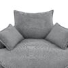 360° Swivel Sofa Chair Accent Barrel Chair With Dual Layer Cushion And 3 Removable Pillows, Corduroy - Gray - Image 18