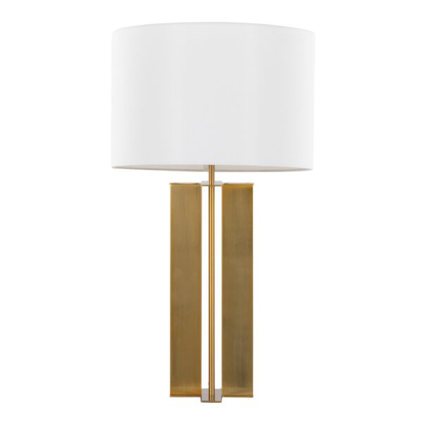 Cosmo - Glam Table Lamp - Antique Brass / White