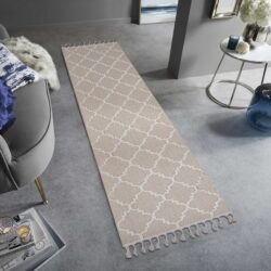 Guros - 2' X 8' Trellis Indoor / Outdoor Area Rug - Ivory