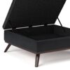 Owen - Square Coffee Table Storage Ottoman - Midnight Black - Image 5