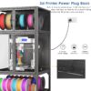 3D Printer Cabinet With Double Layer Filament Storage, Noise Reducing Design - Black - Image 5