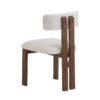 Contemporary 7 Piece Dining Set With Upholstered Armless Chairs And Metal Legs - White / Brown - Image 19