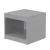 Twin Size House-Style Headboard Floor Bed With Fence Guardrails Without Cushion - Gray - Image 10