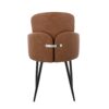 Dahlia - Contemporary Dining Chair (Set of 2) - Black / Camel - Image 5
