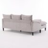 Convertible Combination Sofa, Sofa L Shaped, Sofa With Footstools With Storage Sofa For Living Room, 3 Seater Combination Sofa - Beige - Image 12
