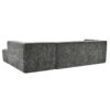 Modular Combination Living Room Sofa Set, Modern Minimalist Sofa, Living Room Upholstered Sofa Bed, Bedroom, 2 Pieces Computer Free Combination, L - Shaped - Black Gray - Image 19