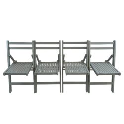 Folding Special Event Chairs, Foldable Style (Set of 4) - Gray