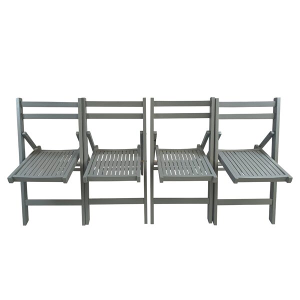 Folding Special Event Chairs, Foldable Style (Set of 4) - Gray