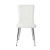 Modern Dining Chair (Set of 4), Cloth Upholstered, Electroplated Metal Legs, Versatile For Home Use - White - Image 9