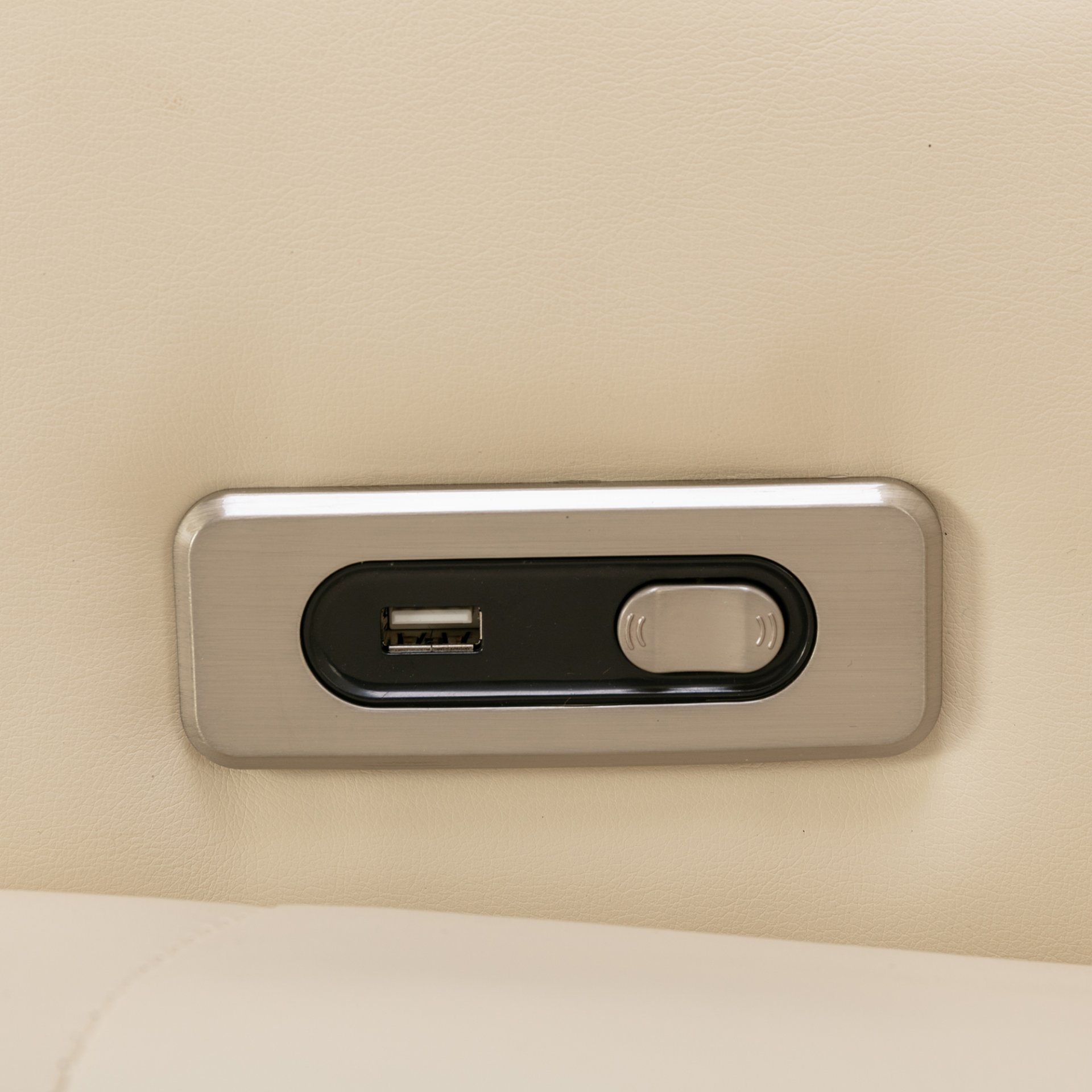 Home Theater Recliner With 270 Degree Swivel, Power Recliner With Tray Table, Phone Holder, Cup Holder, USB Port - White - Image 21