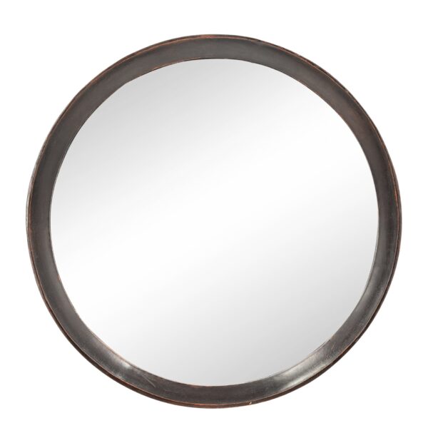 Transitional Decor Style Mango Wood Wall Mirror Wall Decor With Frame Of Solid Mango Wood For Bathroom, Entryway Console Lean Against Wall - Dark Brown