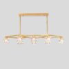 Crystal Chandelier For Dining Room, 8 Light Kitchen Chandelier Light Fixture Modern Metal Industrial Chandeliers For Farmhouse Entryway Living Room (8*G9 Bulbs Included) - Matte Gold - Image 13