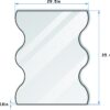 Wall Mirror Rectangular Mirror With 2 Wavy Sides Metal Framed Mirror Vanity Mirror Dressing Mirror, For Bathroom, Living Room, Bedroom Wall Decor - Black - Image 10