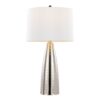 Maya - Contemporary Table Lamp (Set of 2) - Polished Nickel / White - Image 3