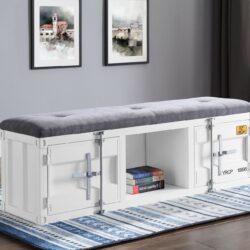 Cargo - Bench With Storage - Gray / White