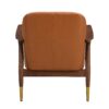Accent Chair With Cushioned Seat, Brass Tipped Legs - Brown - Image 11