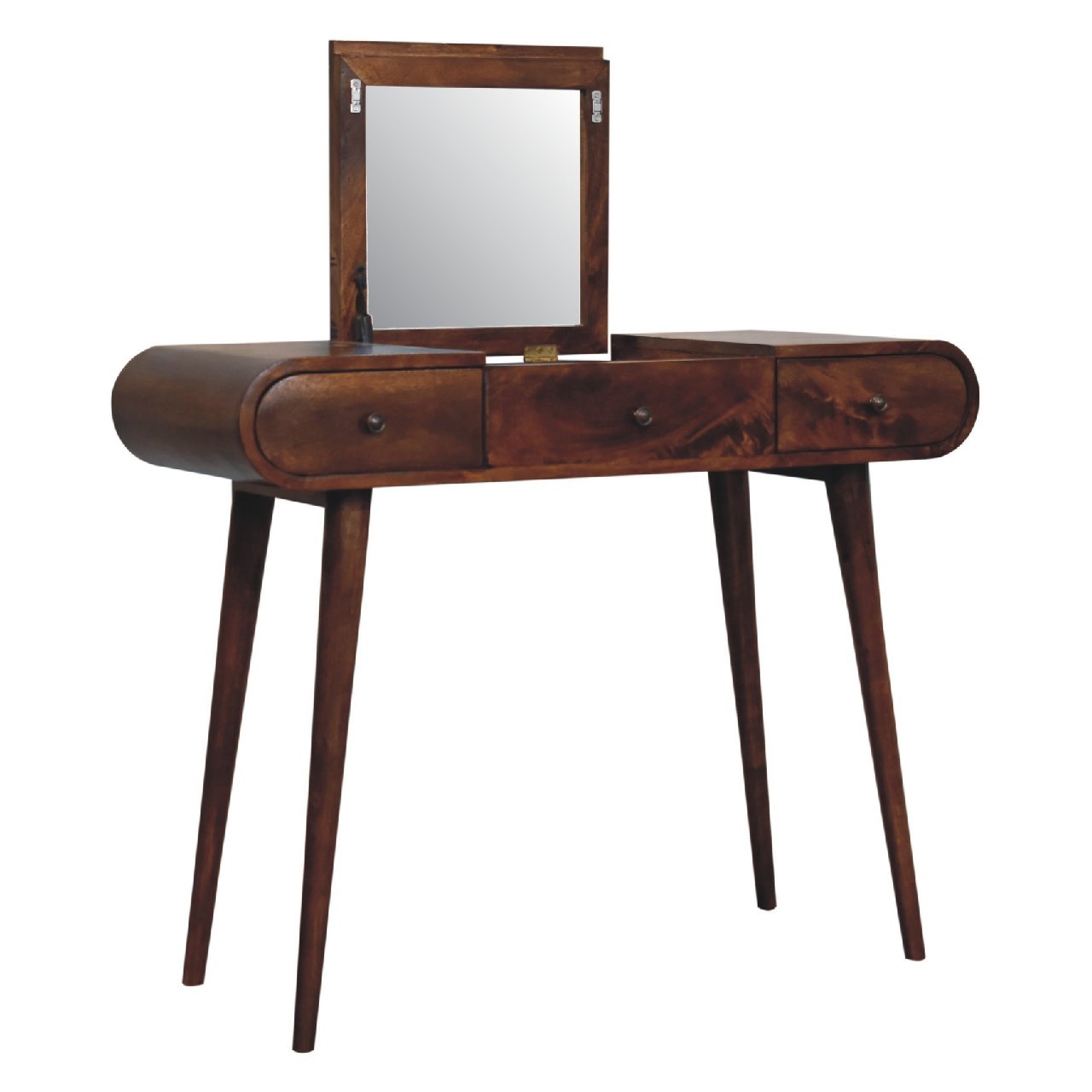 Mirror Dressing Table - Chestnut - Image 10