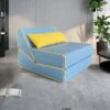 Three In One Folding Sofa, Convertible Bed, Easy To Carry Outdoors, Suitable For Living Room, Bedroom, Lounge, Outdoor - Blue - Image 2