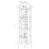 Corner Curio Cabinet With 5 Shelves And Lighting System (E26 Light Bulb Not Included) - Oak - Image 4