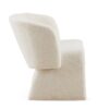 Modern Accent Chair White Single Sofa Chair, Upholstered Side Chair Teddy Comfy Chair For Dining Room / Bedroom / Living Room / Reception 1 Piece - Off White - Image 9