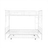 Full Long Over Queen Metal Bunk Bed With Trundle - White - Image 11