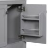 Bathroom Vanity With Single Sink, Combo Cabinet Undermount Sink, Bathroom Storage Cabinet With Two Doors And A Drawer, Soft Closing, Multifunctional Storage, Solid Wood Frame - Gray - Image 19