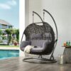 Vasant - Wicker Hanging Chair - Gray - Image 7