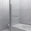 Bathtub Screen Framless Shower Door Tempered Glass Shower Panel - Transparent - Image 3