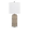 Casa - Contemporary Table Lamp (Set of 2) - Opal Gray / Polished Nickel / White - Image 2