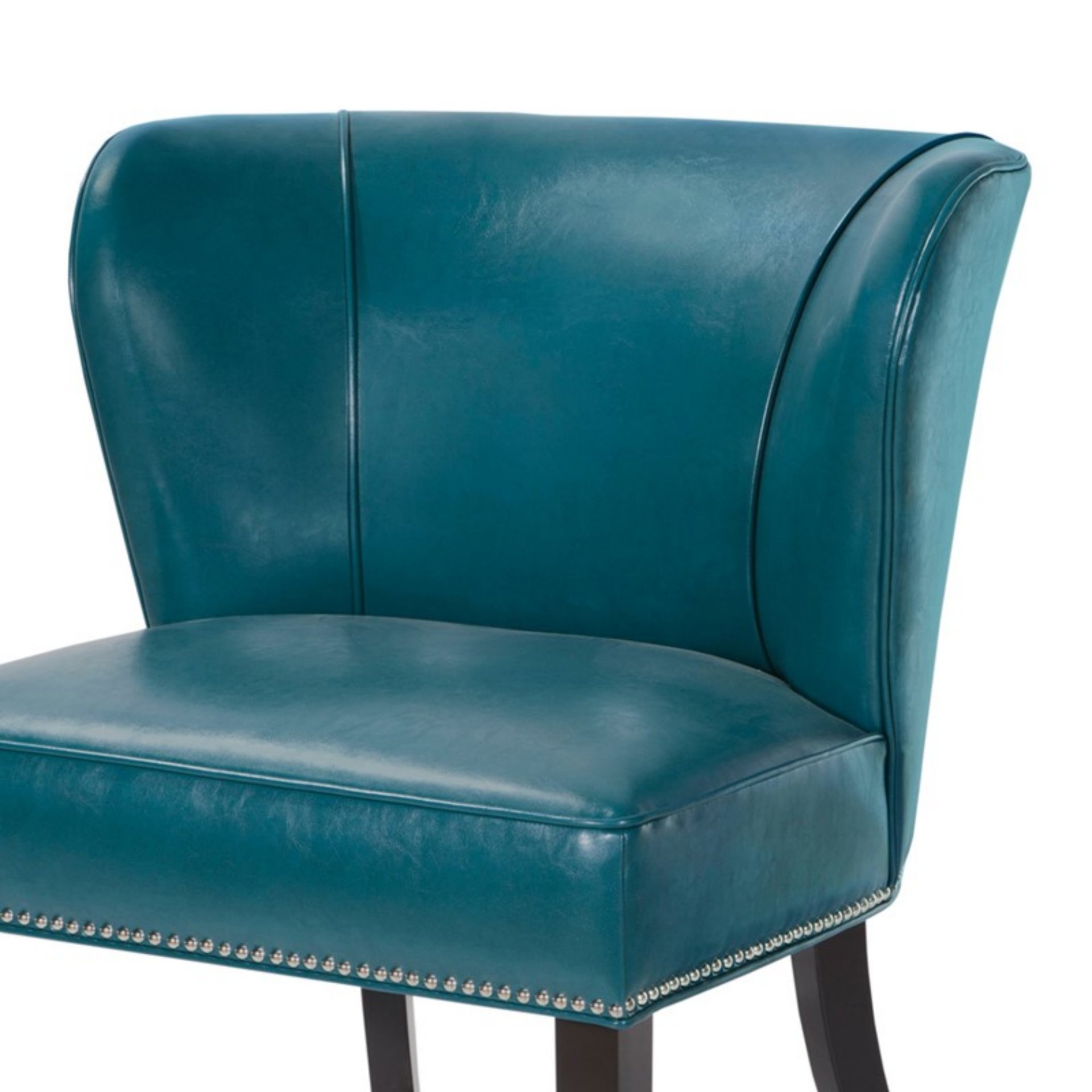 Hilton - Armless Accent Chair With Wingback Design - Blue - Image 5